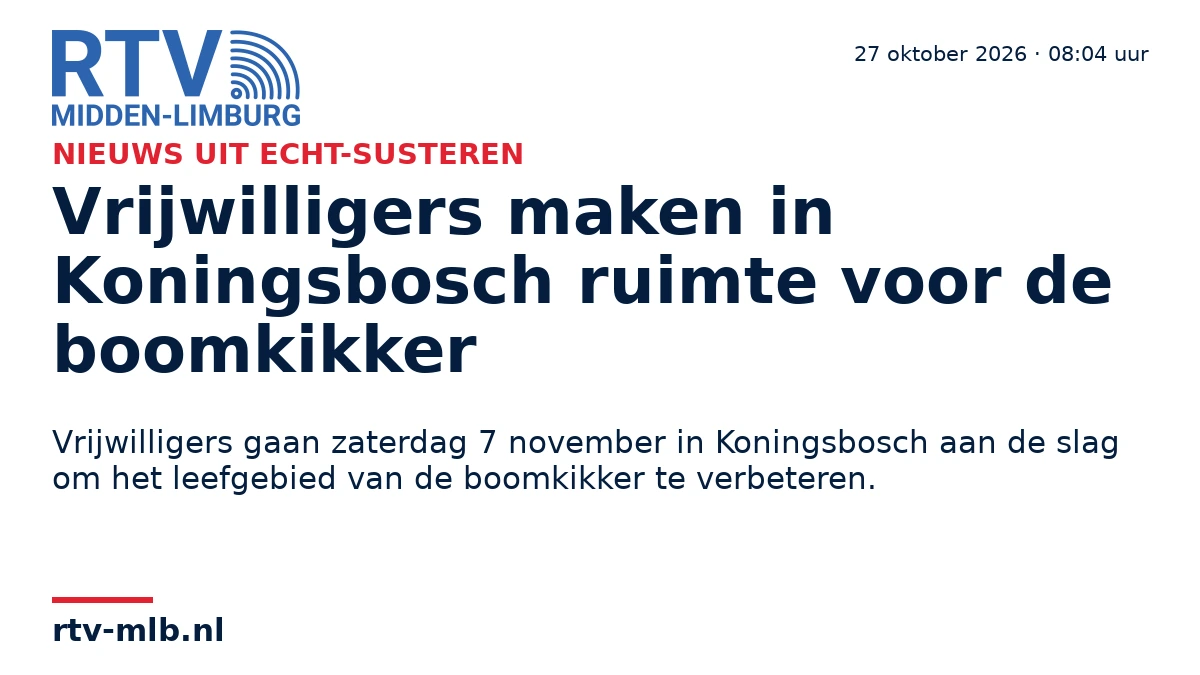 Vrijwilligers maken in Koningsbosch ruimte voor de boomkikker — RTV Midden-Limburg