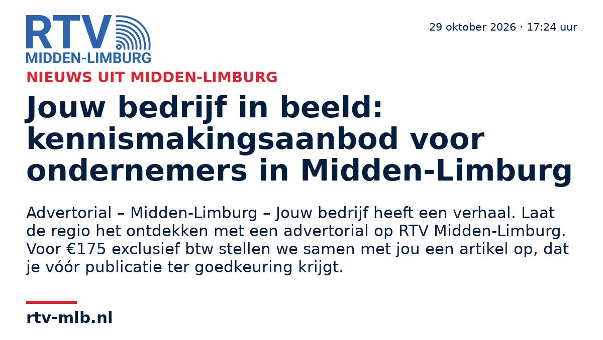 Jouw bedrijf in beeld: kennismakingsaanbod voor ondernemers in Midden-Limburg — RTV Midden-Limburg
